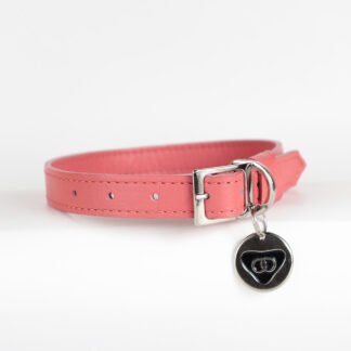 Collar de Cuero Perro/Gato Palo Rosa