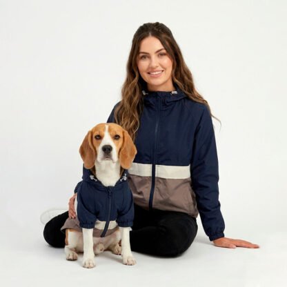 matching humano perr, duo de chaquetas