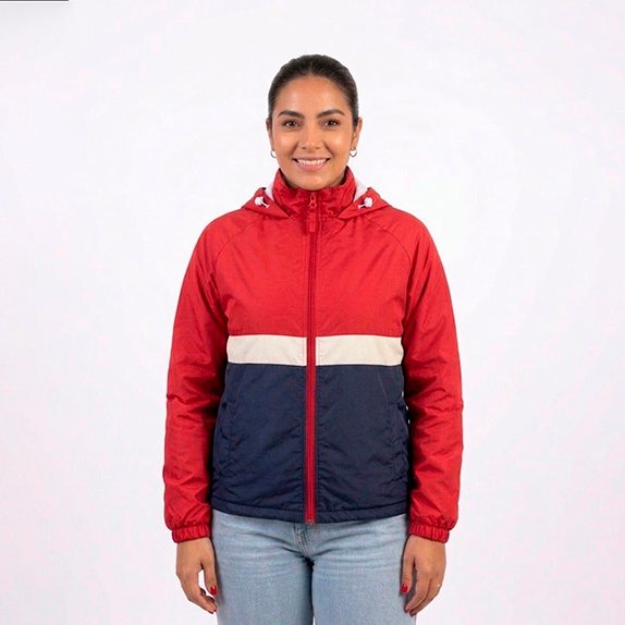 Chaqueta Impermeable Humano Rojo Azul - Imagen 2